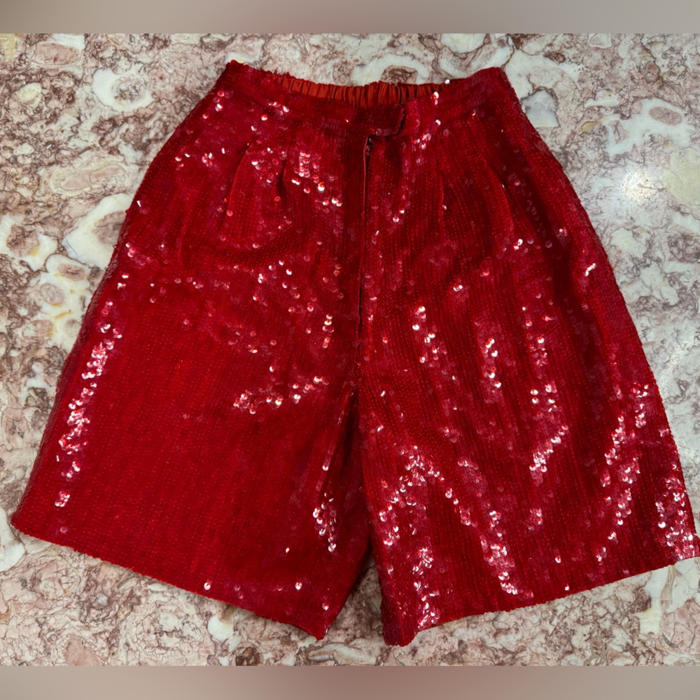 Vtg sequin dress shorts